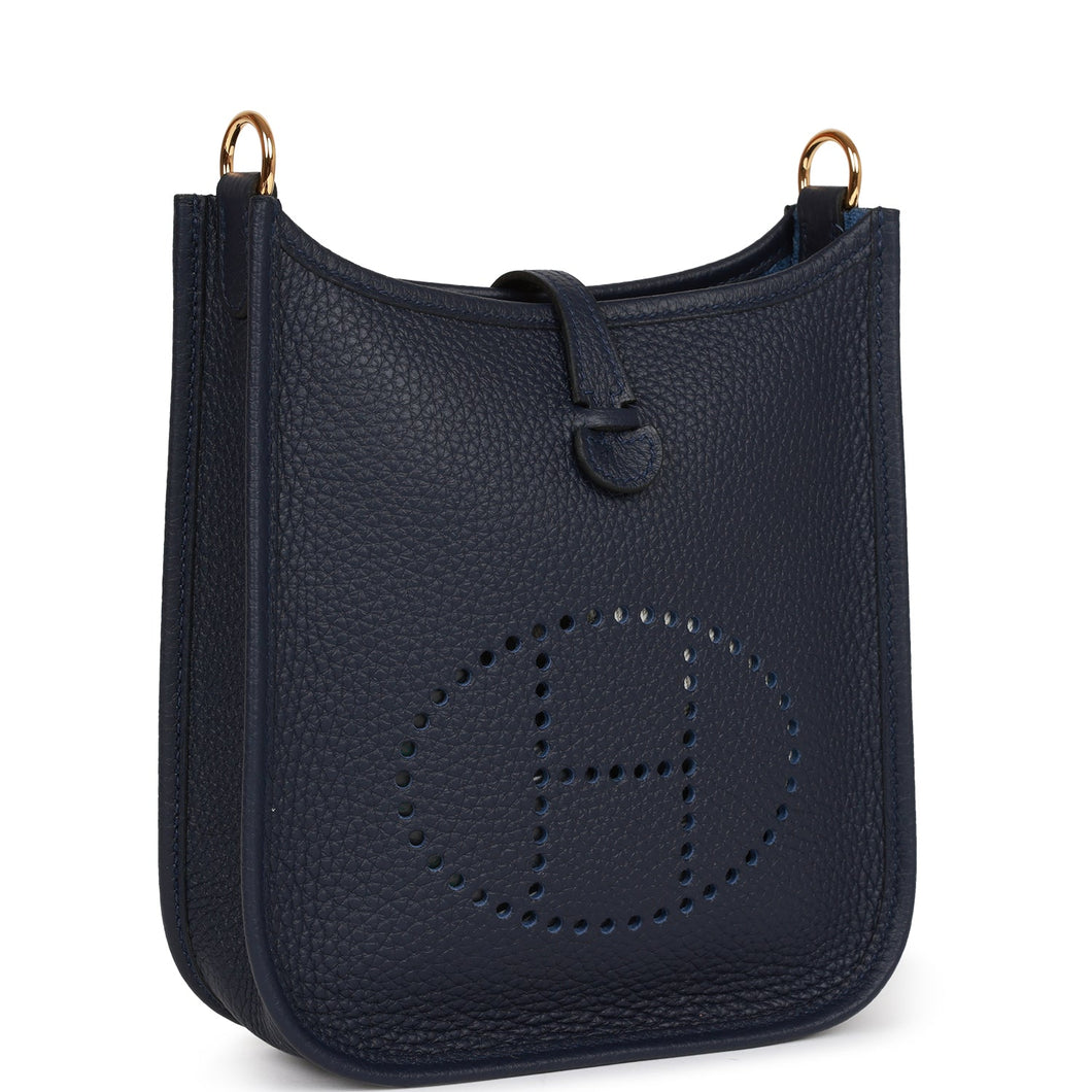 Hermes Evelyne TPM Bleu Nuit Clemence Gold Hardware