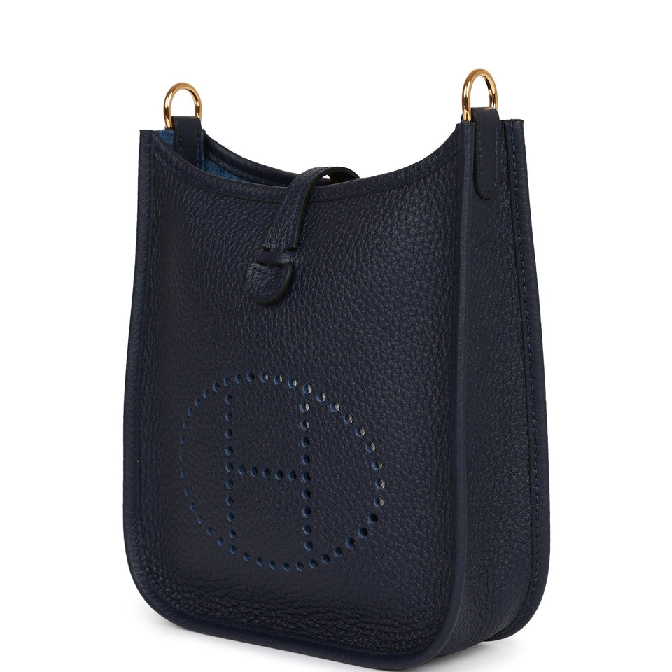Hermes Evelyne TPM Bleu Nuit Clemence Gold Hardware