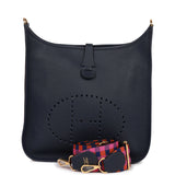 Hermes Evelyne III PM Bleu Nuit Clemence Gold Hardware