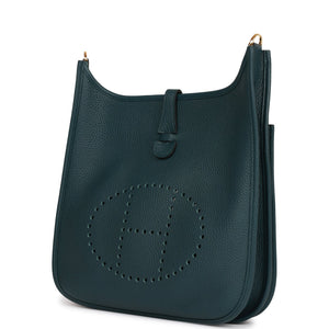 Hermes Evelyne III PM Vert Cypress Clemence Gold Hardware