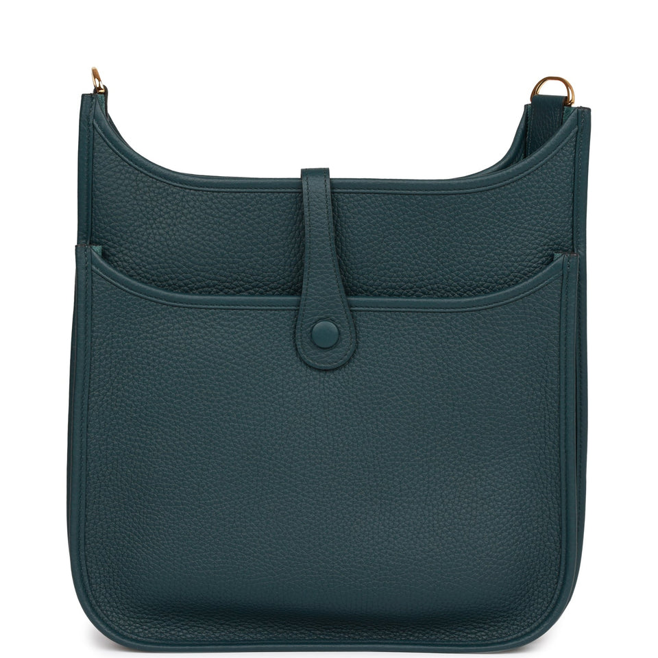 Hermes Evelyne III PM Vert Cypress Clemence Gold Hardware