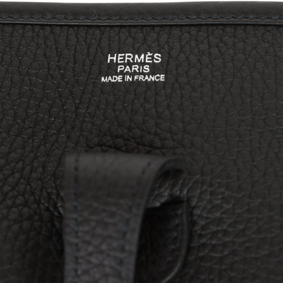 Hermes Evelyne III PM Black Clemence Palladium Hardware
