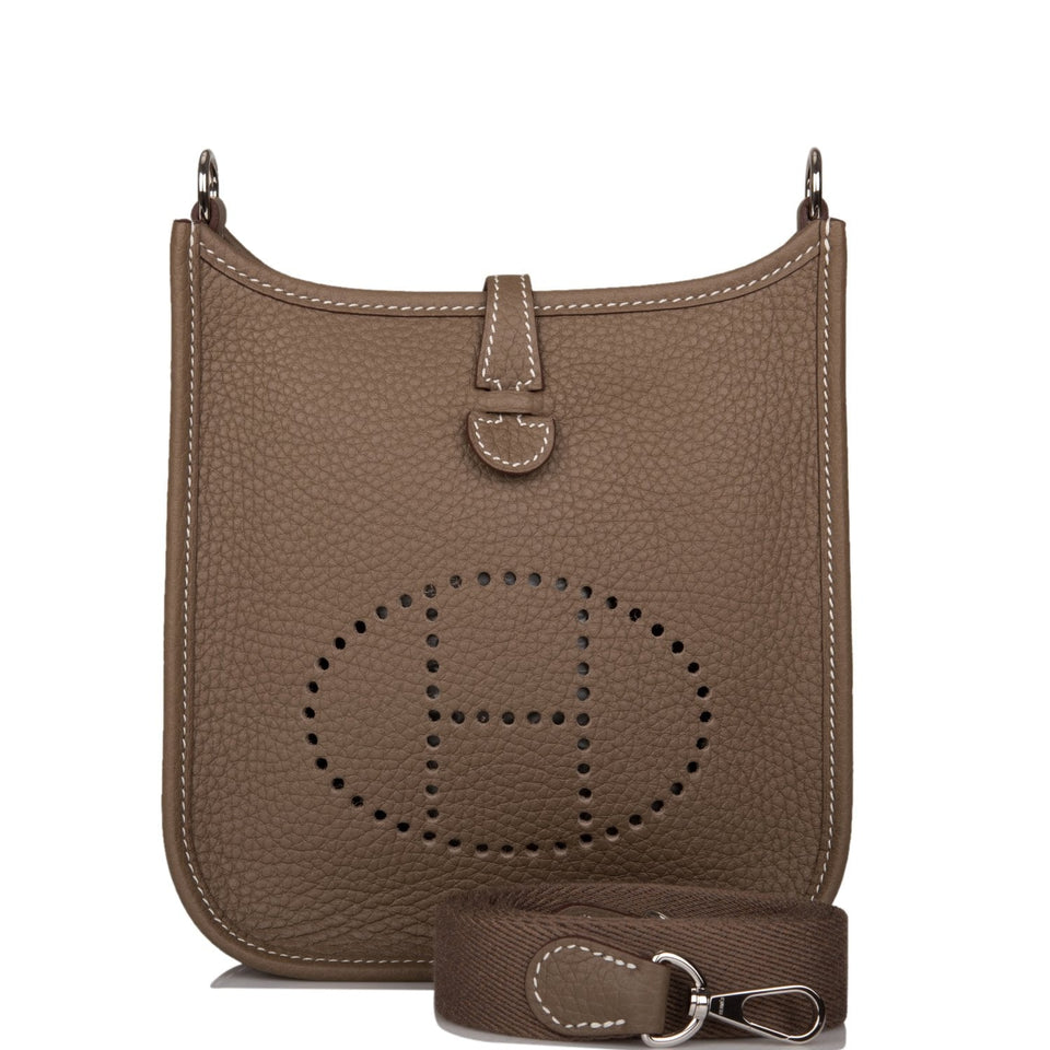 Hermes Evelyne Etoupe Clemence Palladium Hardware