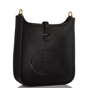 Hermes Evelyne TPM Black Clemence Gold Hardware