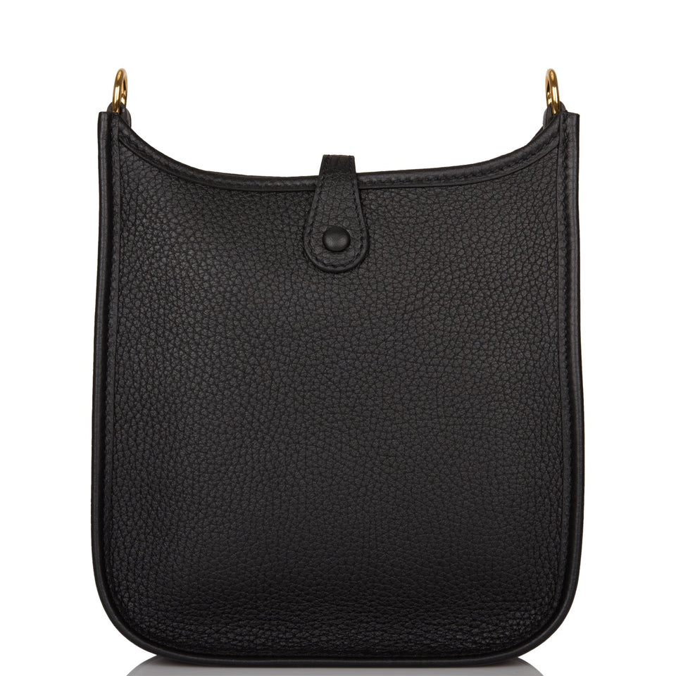 Hermes Evelyne TPM Black Clemence Gold Hardware