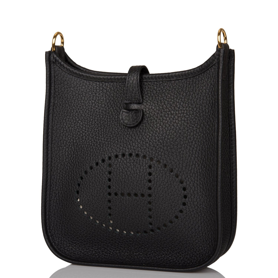 Hermes Evelyne TPM Black Clemence Gold Hardware