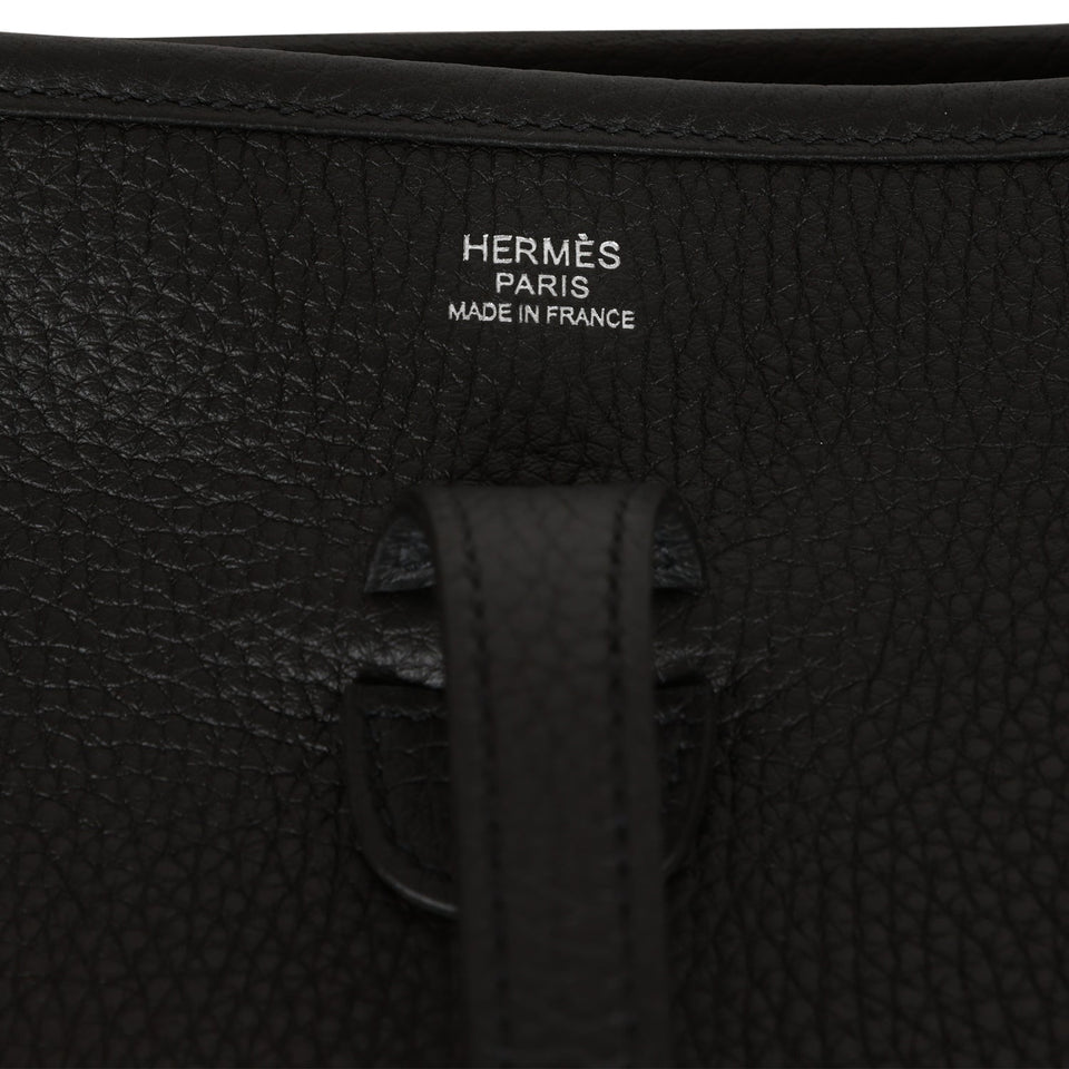 Hermes Evelyne III PM Black Clemence Palladium Hardware
