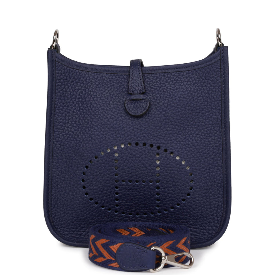 Hermes Evelyne TPM Bleu Encre Clemence Palladium Hardware