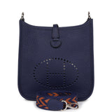 Hermes Evelyne TPM Bleu Encre Clemence Palladium Hardware