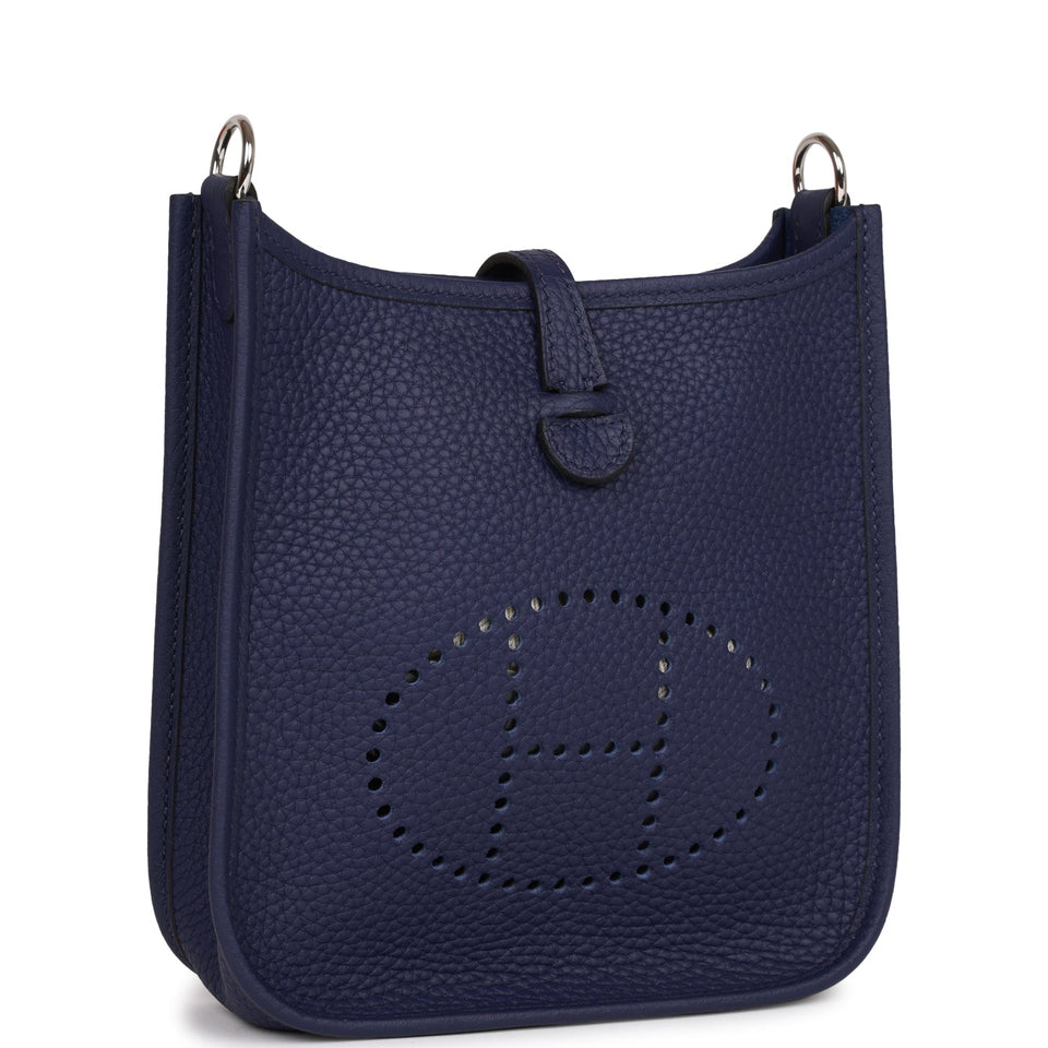 Hermes Evelyne TPM Bleu Encre Clemence Palladium Hardware