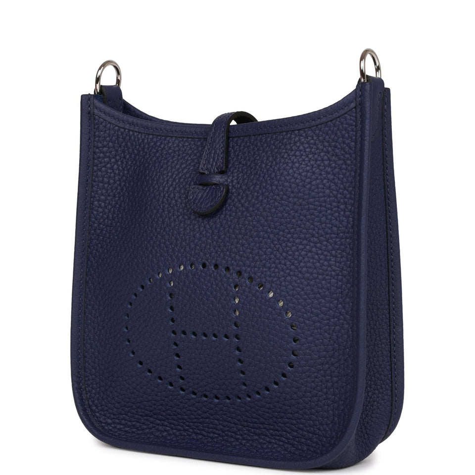 Hermes Evelyne TPM Bleu Encre Clemence Palladium Hardware