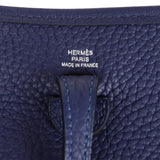 Hermes Evelyne TPM Bleu Encre Clemence Palladium Hardware
