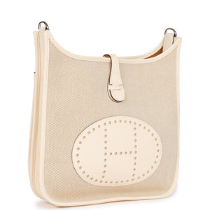 Hermes Evelyne III PM Nata Clemence and Toile Palladium Hardware