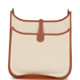 Hermes Evelyne III PM Gold Clemence and Toile Palladium Hardware
