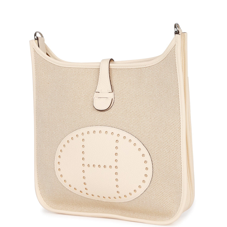 Hermes Evelyne III PM Nata Clemence and Toile Palladium Hardware