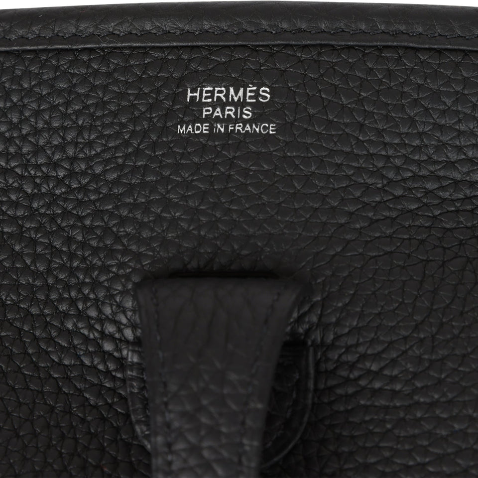 Hermes Evelyne III PM Black Clemence Palladium Hardware