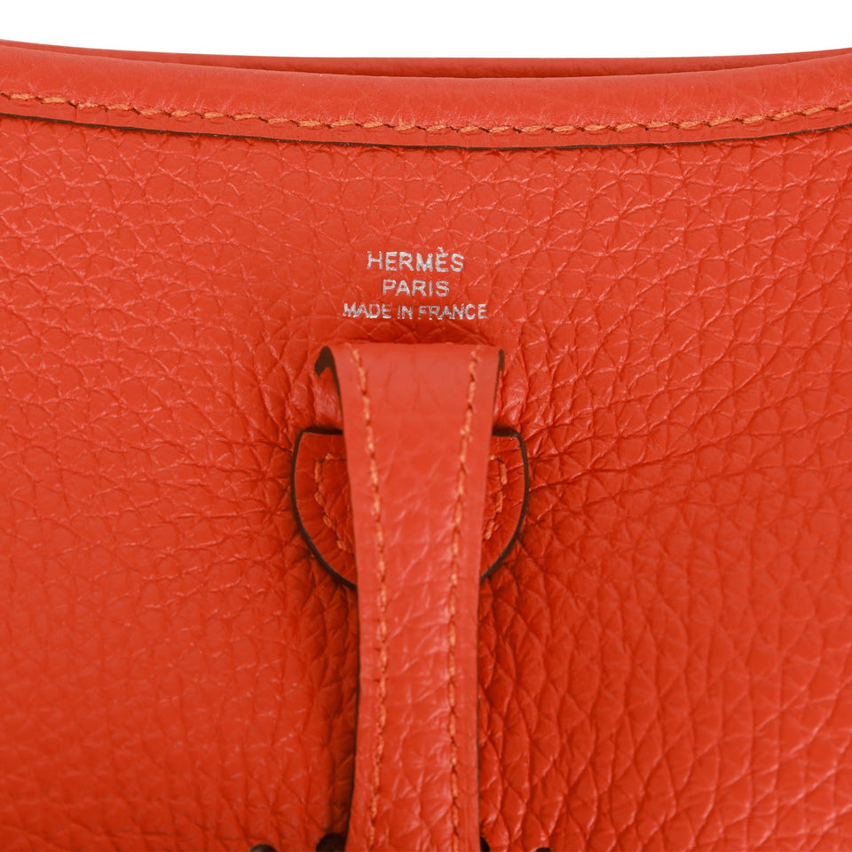 Hermes Evelyne TPM Feu Clemence Palladium Hardware