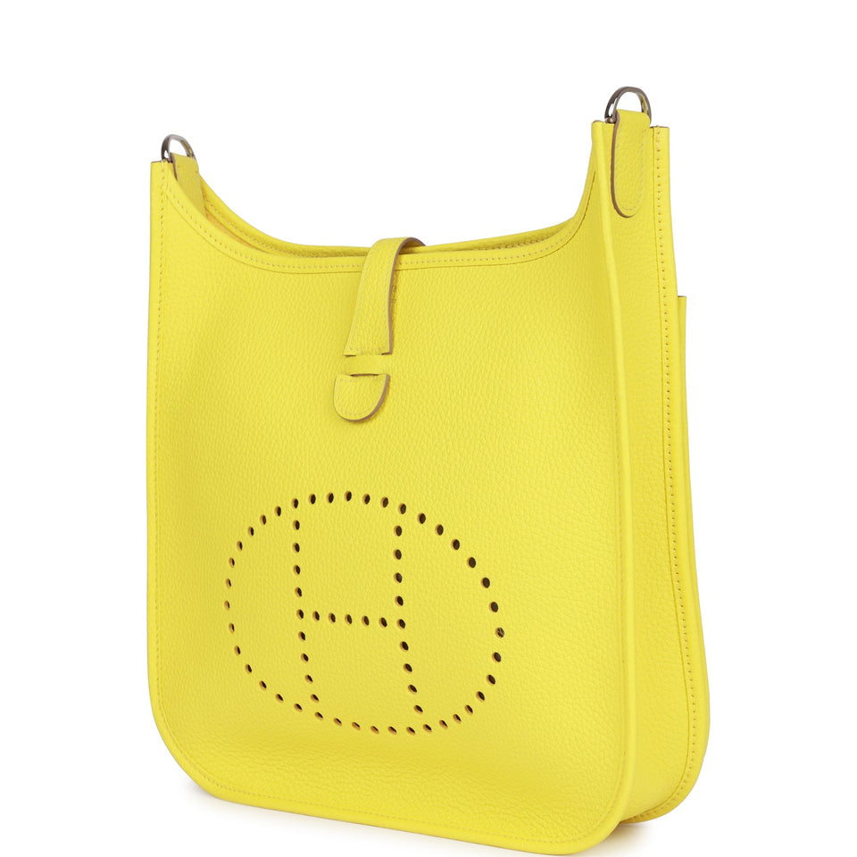 Hermes Evelyne III PM Lime Clemence Palladium Hardware
