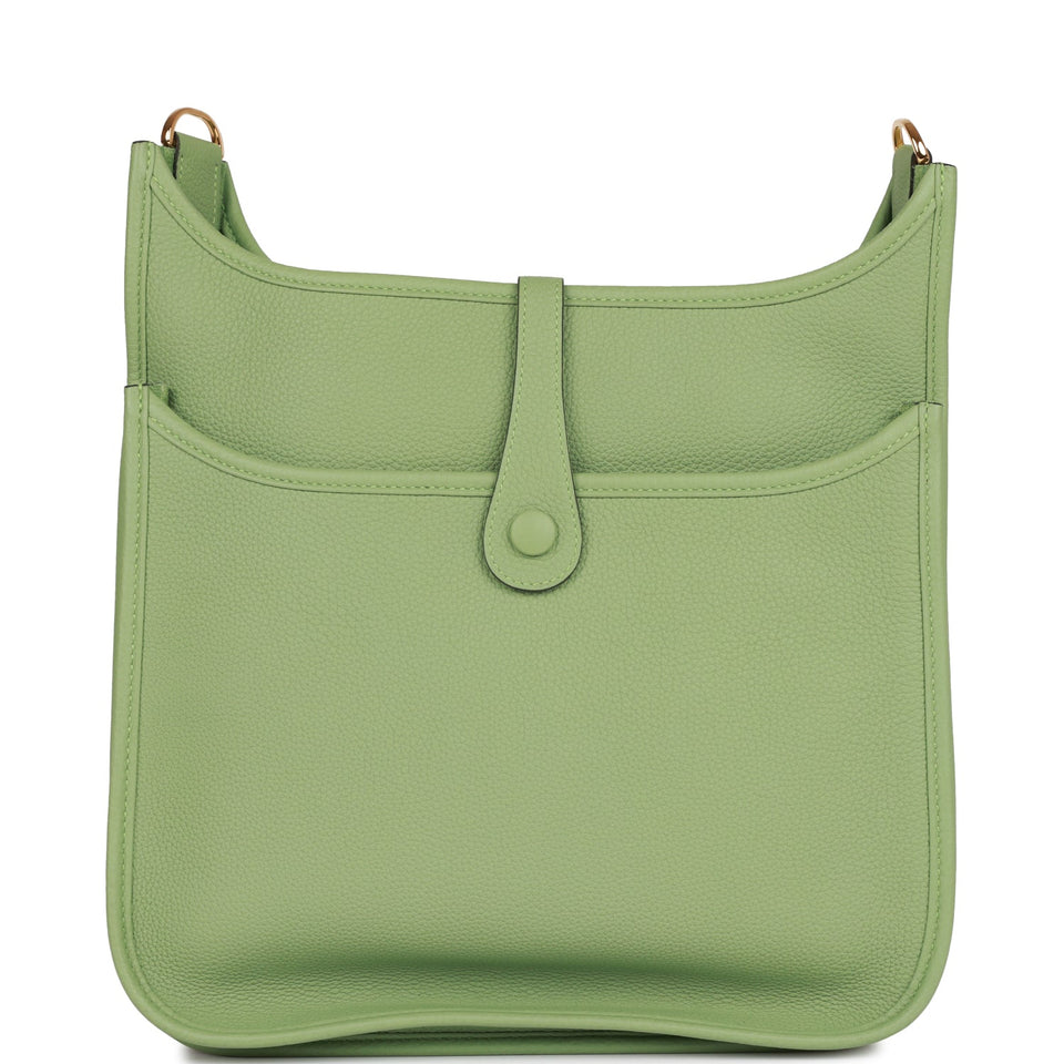 Hermes Evelyne III PM Vert Criquet Clemence Gold Hardware