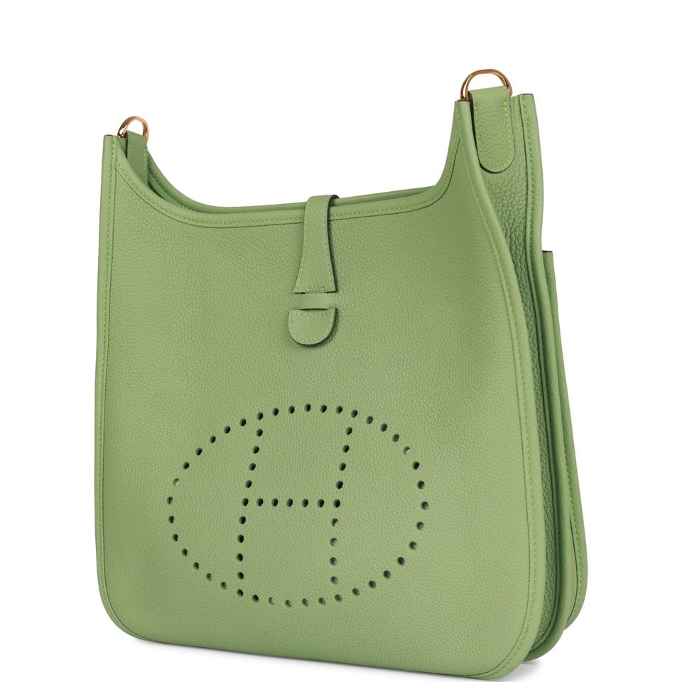 Hermes Evelyne III PM Vert Criquet Clemence Gold Hardware