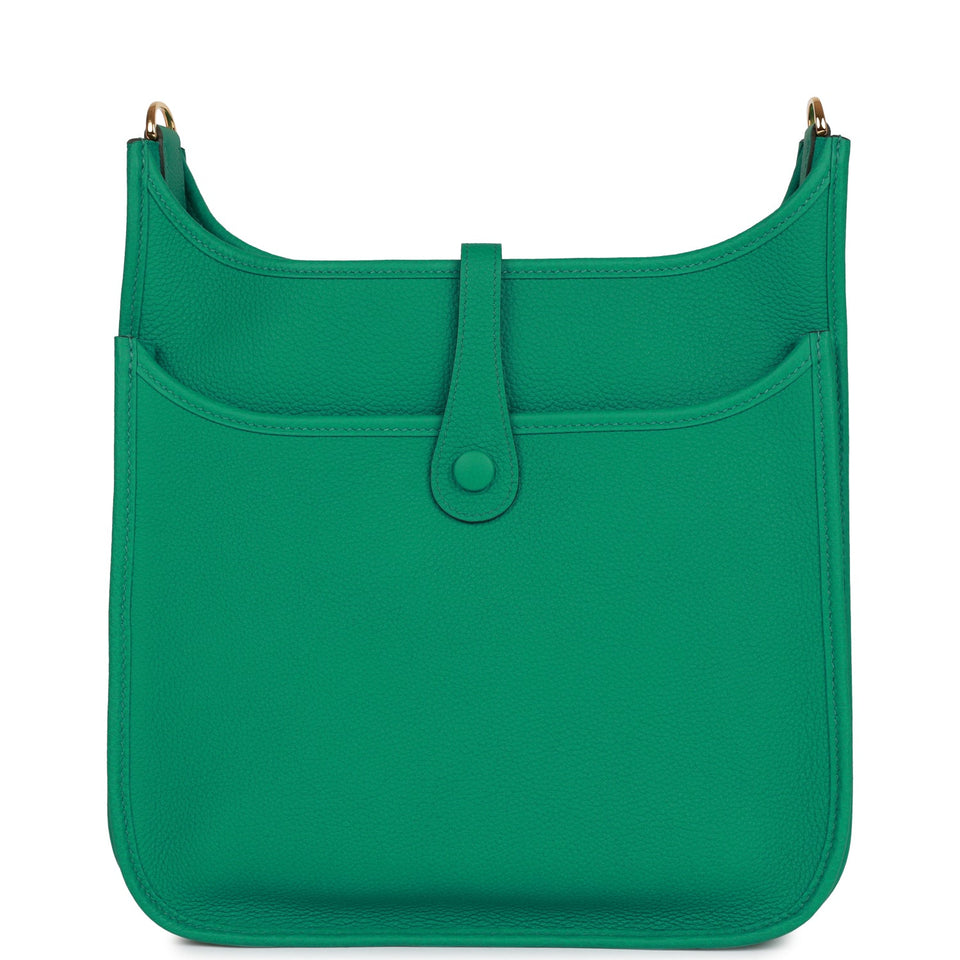 Hermes Evelyne III PM Vert Jade Clemence Gold Hardware