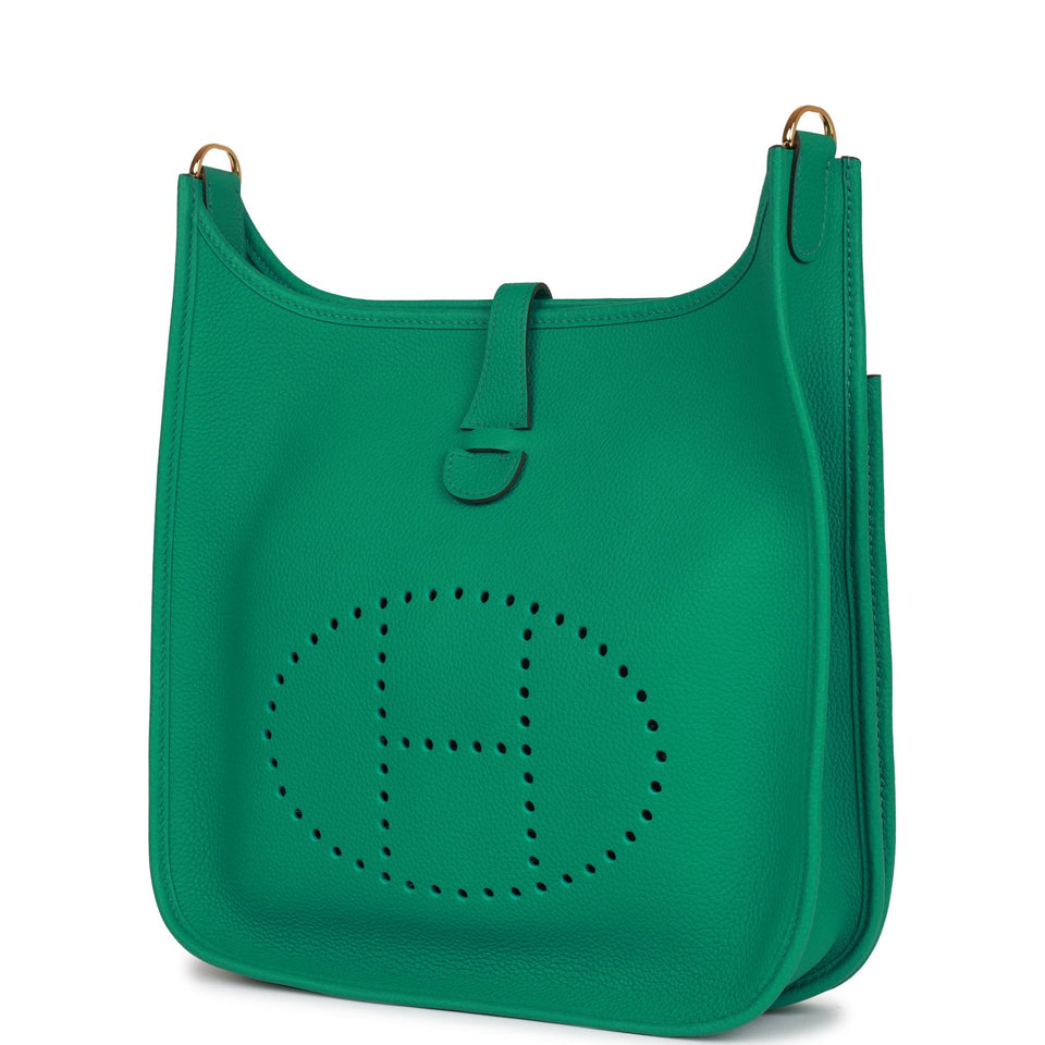 Hermes Evelyne III PM Vert Jade Clemence Gold Hardware