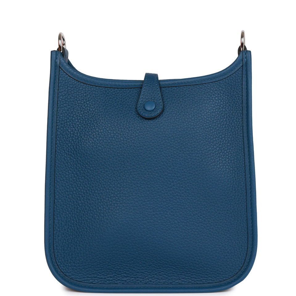 Hermes Evelyne TPM Bag Deep Blue Maurice Palladium Hardware