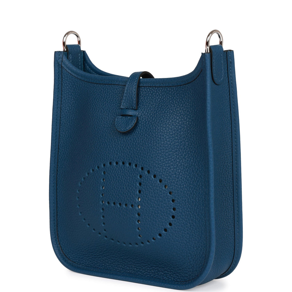 Hermes Evelyne TPM Bag Deep Blue Maurice Palladium Hardware