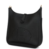 Hermes Evelyne PM Black Clemence Gold Hardware