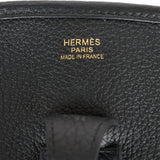 Hermes Evelyne PM Black Clemence Gold Hardware