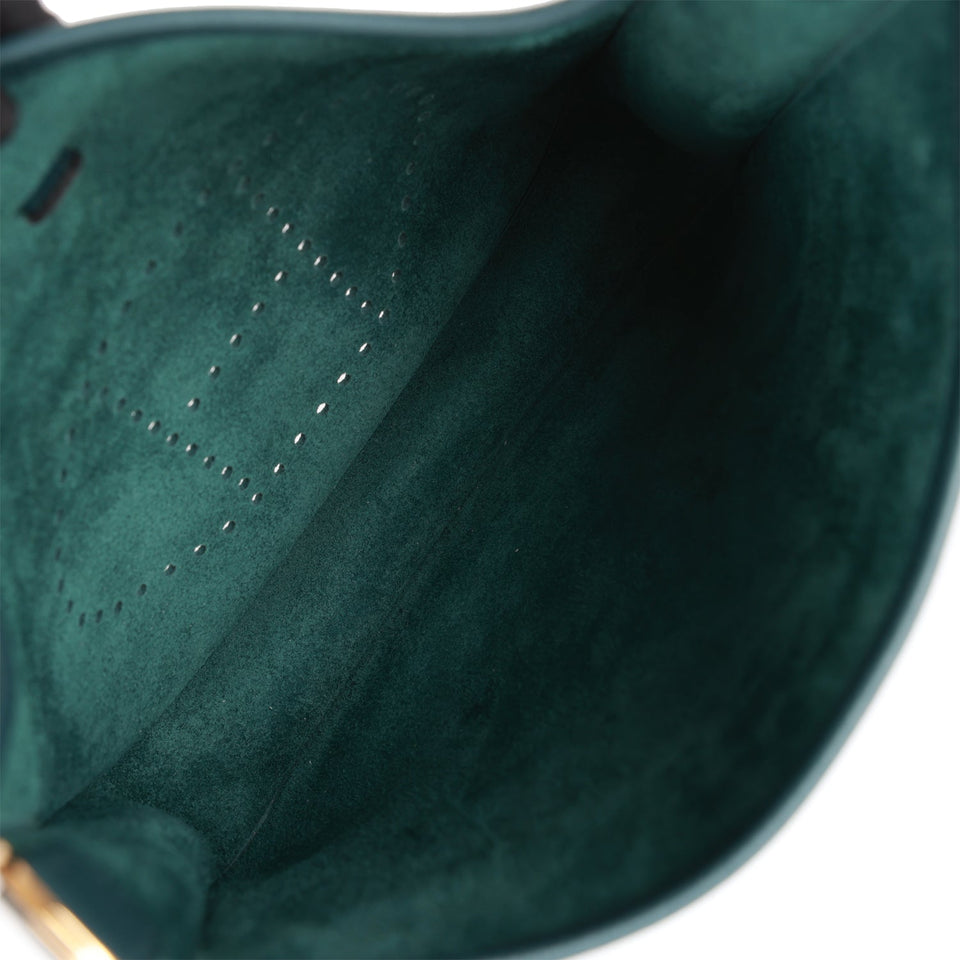 Hermes Evelyne PM Vert Cypress Clemence Gold Hardware