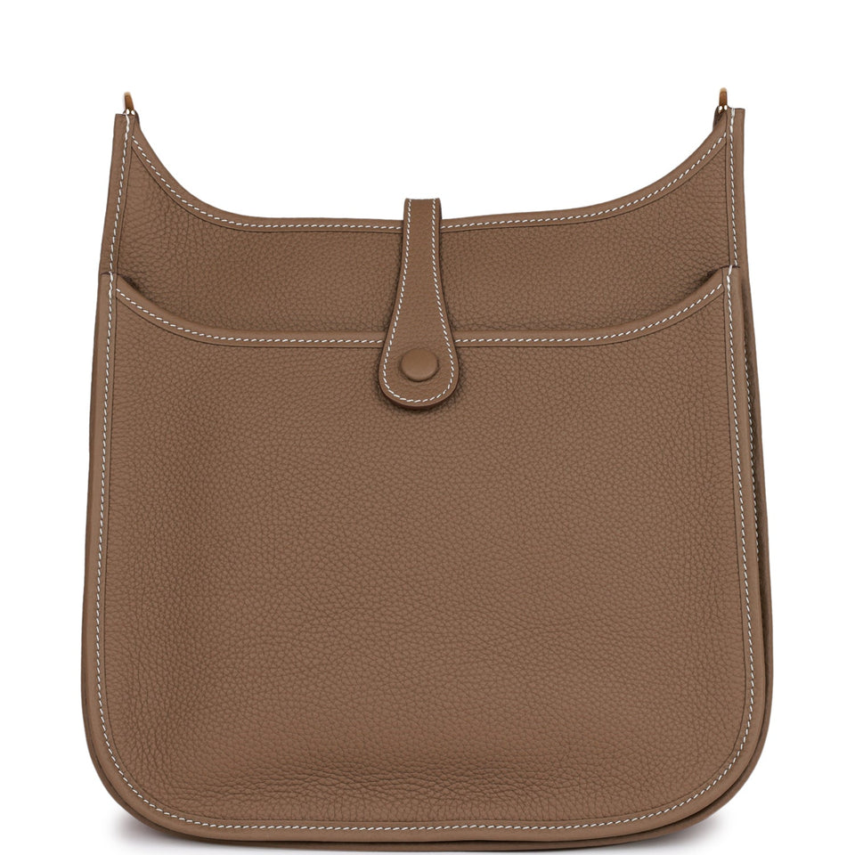 Hermes Evelyne PM Etoupe Clemence Gold Hardware