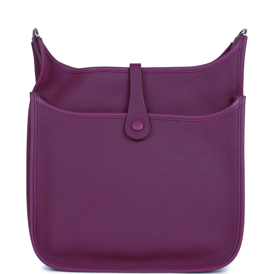 Hermes Evelyne III PM Anemone Clemence Palladium Hardware