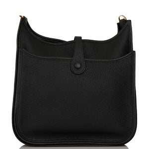 Hermes Evelyne III PM Black Clemence Gold Hardware