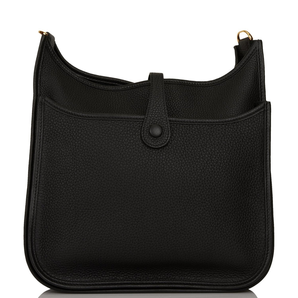 Hermes Evelyne III PM Black Clemence Gold Hardware