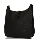 Hermes Evelyne III PM Black Clemence Gold Hardware
