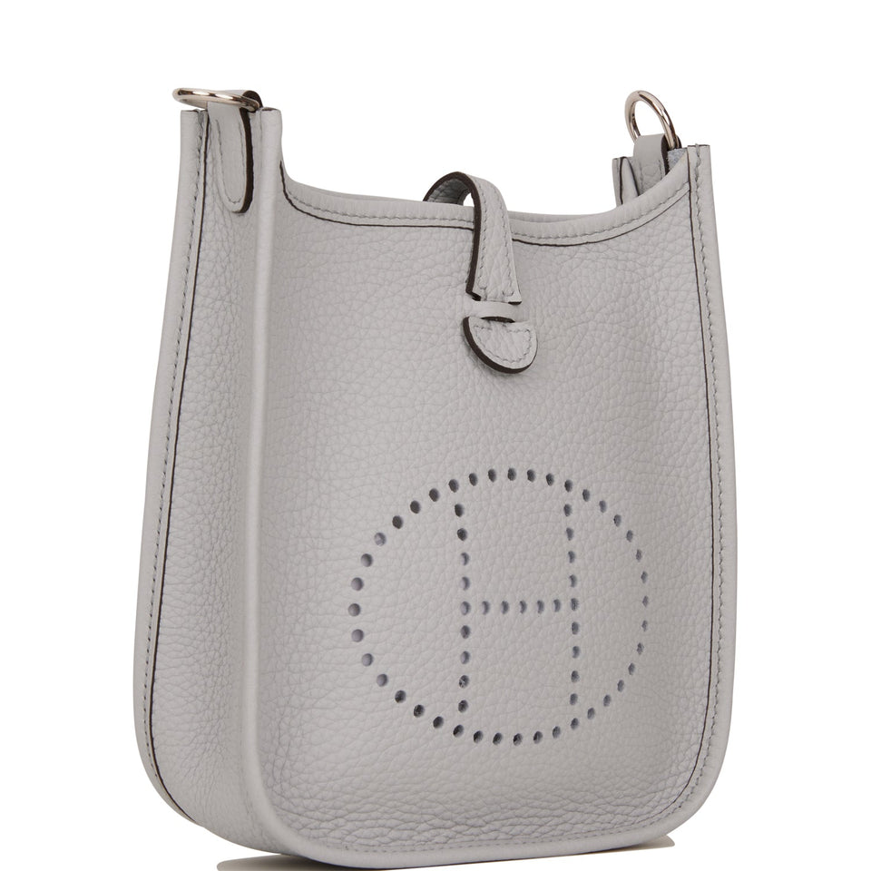 Hermes Evelyne TPM Bleu Pale Clemence Palladium Hardware