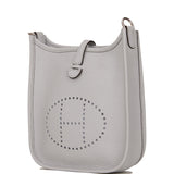 Hermes Evelyne TPM Bleu Pale Clemence Palladium Hardware