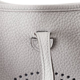 Hermes Evelyne TPM Bleu Pale Clemence Palladium Hardware