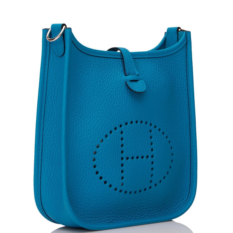 Hermes Evelyne TPM Bleu Frida Clemence Palladium Hardware