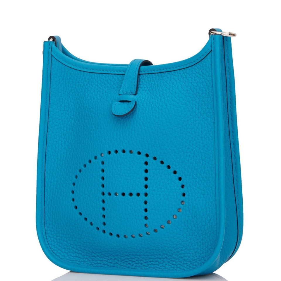 Hermes Evelyne TPM Bleu Frida Clemence Palladium Hardware
