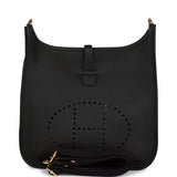 Hermes Evelyne PM Black Clemence Gold Hardware