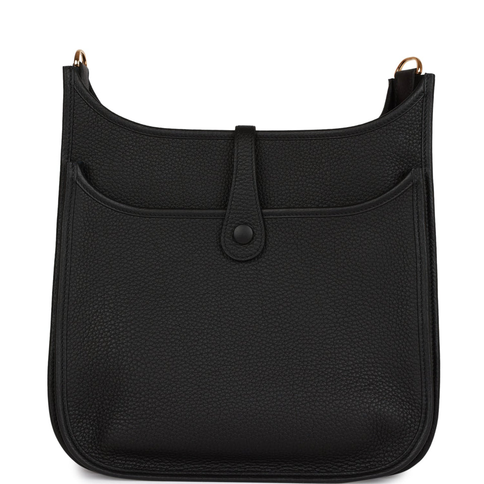 Hermes Evelyne PM Black Clemence Gold Hardware