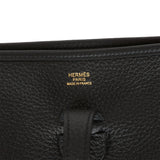 Hermes Evelyne PM Black Clemence Gold Hardware