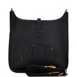 Hermes Evelyne III PM Black Clemence Gold Hardware