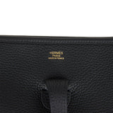 Hermes Evelyne III PM Black Clemence Gold Hardware