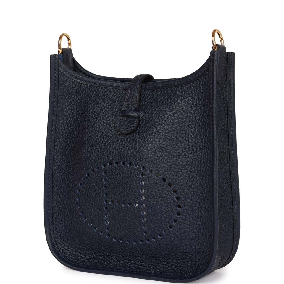 Hermes Evelyne TPM Bleu Nuit Clemence Gold Hardware