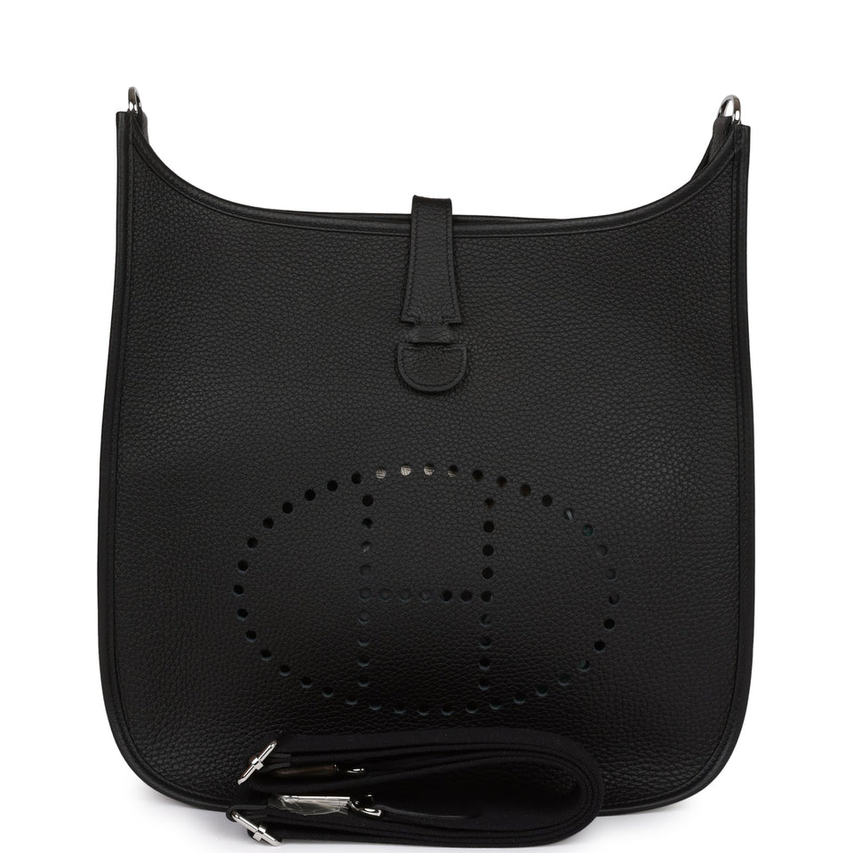 Hermes Evelyne III GM Black Clemence Palladium Hardware
