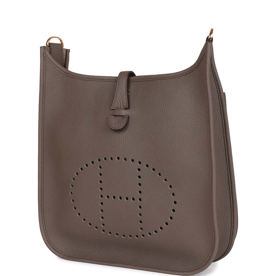 Hermes Evelyne III PM Etain Clemence Gold Hardware