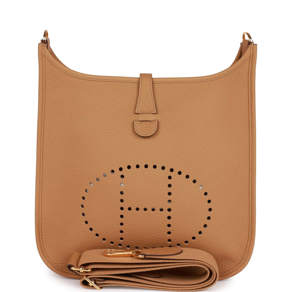 Hermes Evelyne III PM Biscuit Clemence Gold Hardware